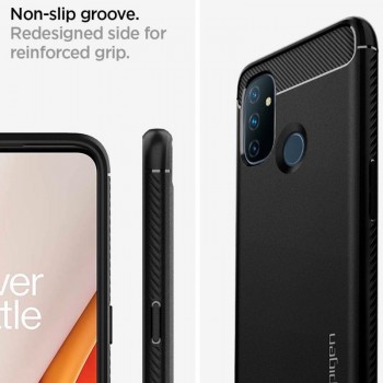 Spigen rugged armor guminis dėklas (Oneplus Nord N100) Spigen rugged armor guminis dėklas (Oneplus Nord N100)